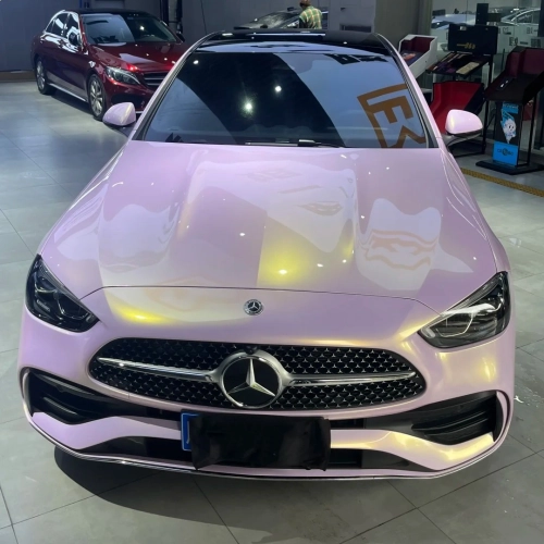 Gloss Glazed Gold Pink Car Vinyl Wrap: Give Your Car a Dreamy "Pink-Gold Glaze"