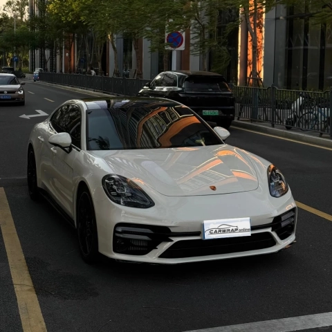 Gloss Pepper Coopers White Car Vinyl Wrap
