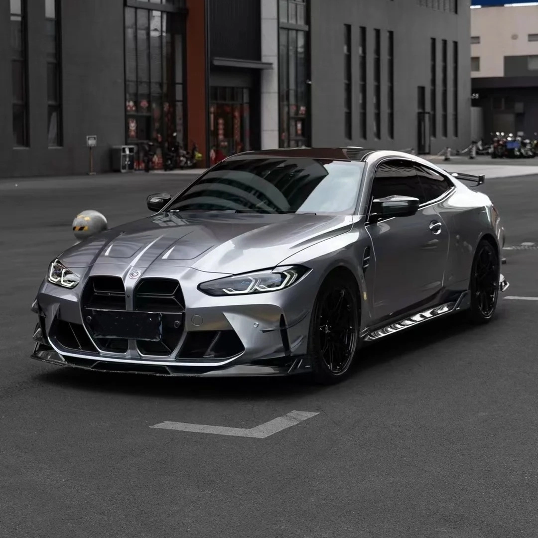 PET Skyscraper Gray Car Vinyl Wrap