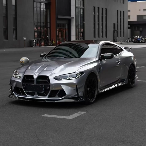 PET Skyscraper Gray Car Vinyl Wrap