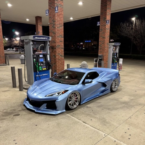 Gloss Metallic Mist Blue Car Vinyl Wrap