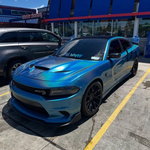 Ready for a Glow-Up? Try Glossy Laser Blue Car Vinyl Wrap