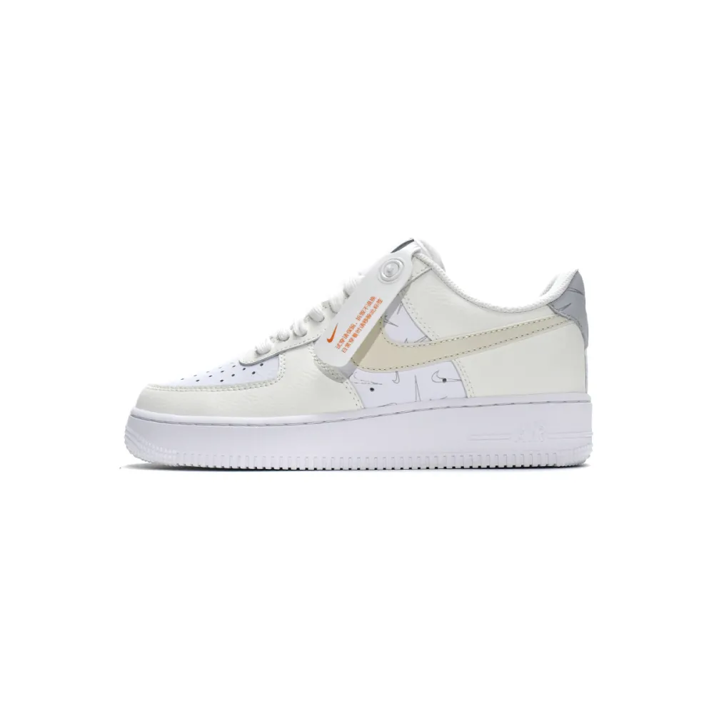 ljr batch nike air force 1 low '07 mini checks sail pure platinum (w) dr7857-100