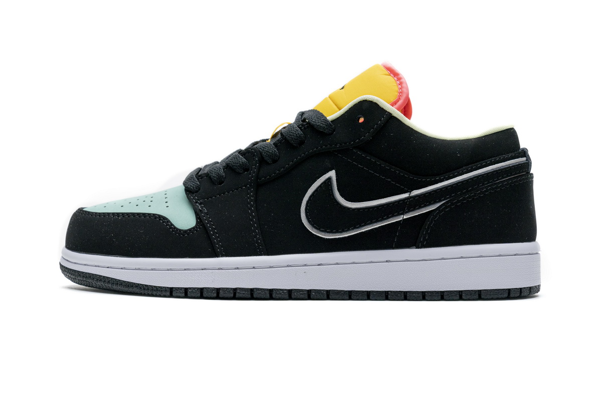 LJR Batch Air Jordan 1 Low Black Aurora Green Laser Orange CK3022-013