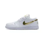 LJR Batch Air Jordan 1 Low White Metallic Gold (W) CZ4776-100