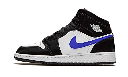 LJR Batch Air Jordan 1 Mid Black Racer Blue White (GS) 554725-084