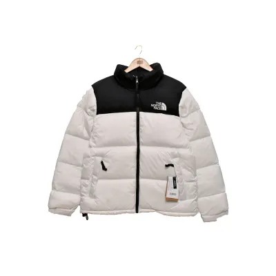 The North Face Splicing White And Black Down Jacket 01