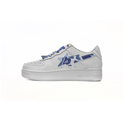 A Bathing Ape Bape Sta Low White Blue Camouflage 1H20-191-045  01