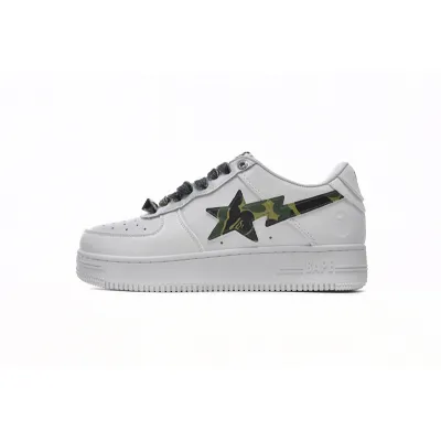 A Bathing Ape Bape Sta Low White Green Camouflage 1H20-191-045 01
