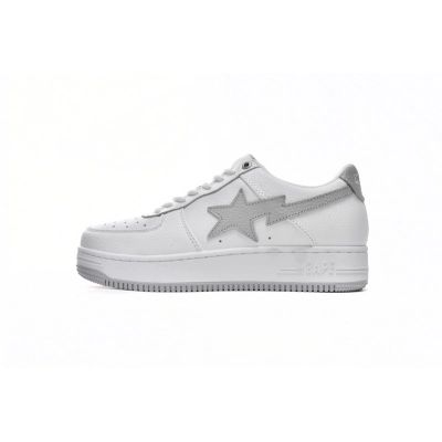 A Bathing Ape Bape Sta Low White Grey 1H73-191-921 01