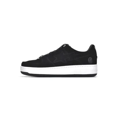 A Bathing Ape Bape Sk8 Sta Low Black And White 1G70-109-0011  01