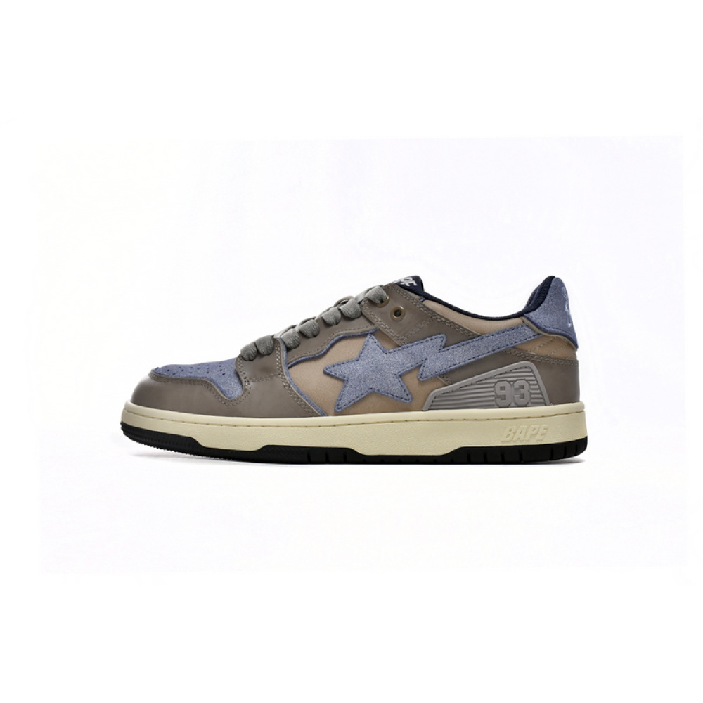 A Bathing Ape Bape Sk8 Sta Low Make old Khaki Blue 1120-291-019