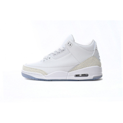 PK God Batch Air Jordan 3 Retro Pure White 136064-111 01