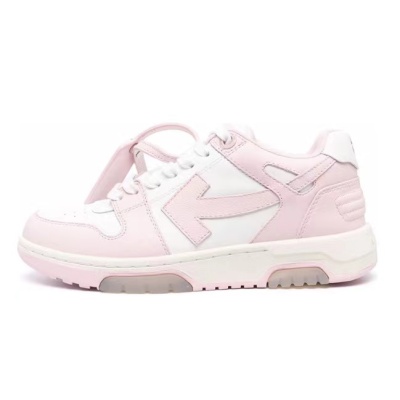 PK God Batch OFF-WHITE Out Of Office "OOO" Low Tops White Pink OWIA259S22LEA0010130 01