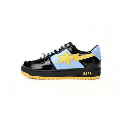 A Bathing Ape Bape Sta Low Black, Blue, And Yellow 1H20 191 046