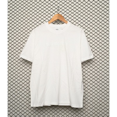 Burberry Letter Logo Print Loose Short Sleeve T-Shirt White SS23 01