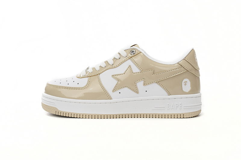 A Bathing Ape Bape Sta Low White Brown Mirror Surface 1170 191 022