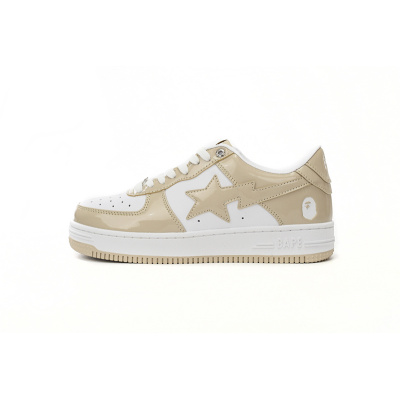 A Bathing Ape Bape Sta Low White Brown Mirror Surface 1170 191 022 01