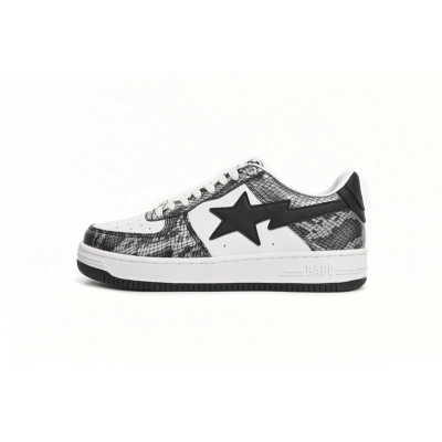 A Bathing Ape Bape Sta Low Black Black Snake Skin 1180 191 009 01