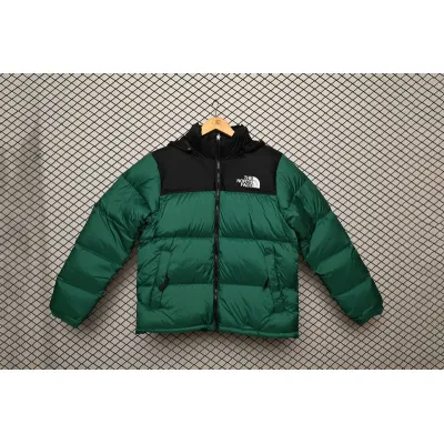 The North Face Splicing White And Green Down Jacket 01