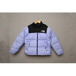 The North Face Splicing White And Lavender Color Down Jacket