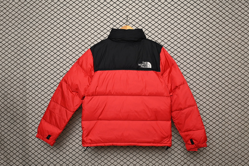 Best Fake The North Face Splicing White And Red Down Jacket of Reps ...