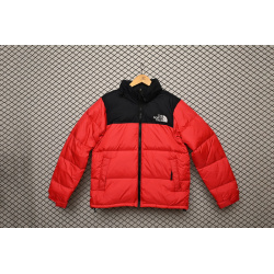 The North Face Splicing White And Red Down Jacket