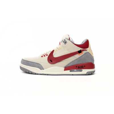 PK God Batch Nike Wmns Air Jordan 3 X OFF WHITHE Beige DH7139-123 01