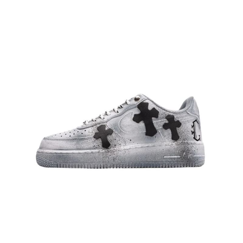 PK God Batch Custom Nike Air Force 1 The Cross Blue Tie-dye