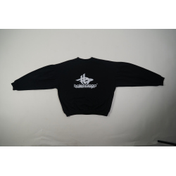 LAYERED SPORTS ROUND SWEATSHIRT OVERSIZED IN BLACK/WHITE 767860TPVF31070