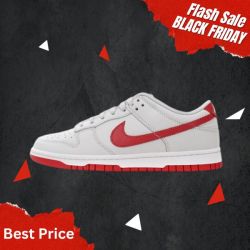 [Sale] Nike Dunk Low Greyish Red FJ0832-011