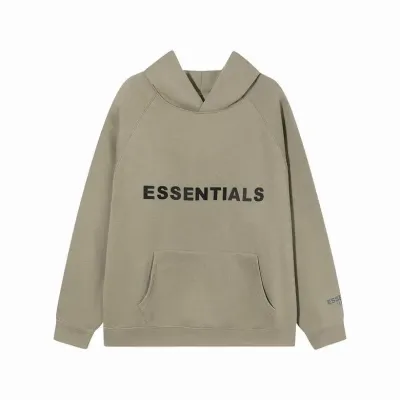 Fear Of God Essentials Pullover Hoodie Applique Logo Taupe 01