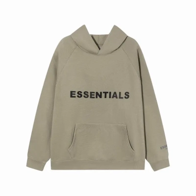 Fear Of God Essentials Pullover Hoodie Applique Logo Taupe 01