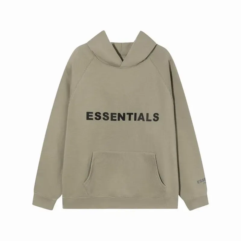 Fear Of God Essentials Pullover Hoodie Applique Logo Taupe