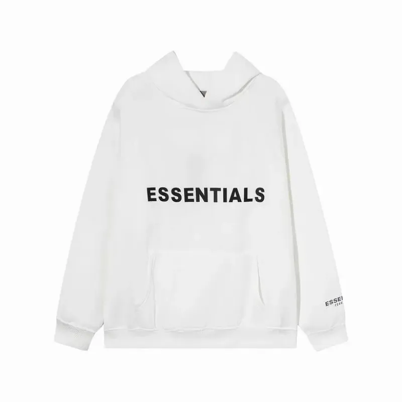 Fear Of God Essentials Pullover Hoodie Applique Logo White