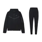 Nike Sportswear Tech Fleece Full-Zip Hoodie & Joggers Set Black CU4489-010/CU4495-010