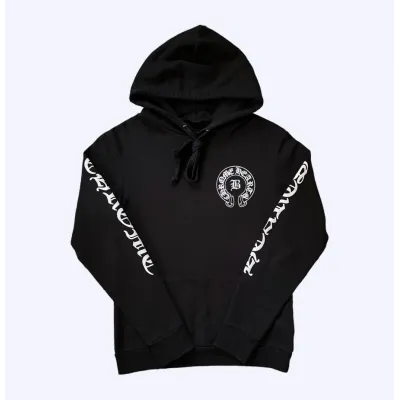 CHROME HEARTS BELLA LEATHER PATCH HOODIE 01