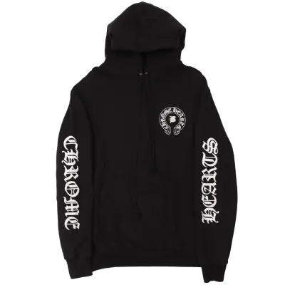 CHROME HEARTS BELLA LEATHER PATCH HOODIE-2 01