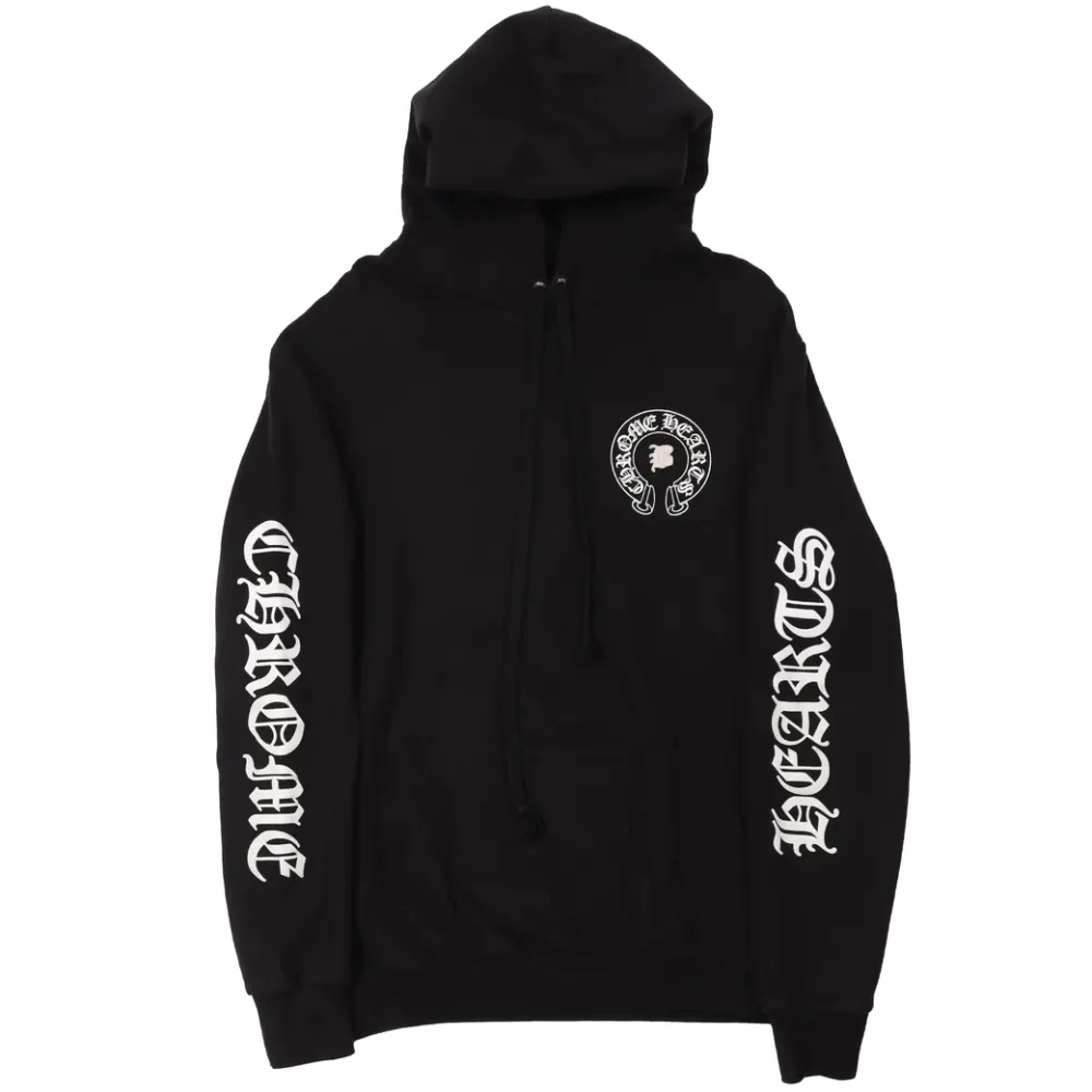 CHROME HEARTS BELLA LEATHER PATCH HOODIE-2