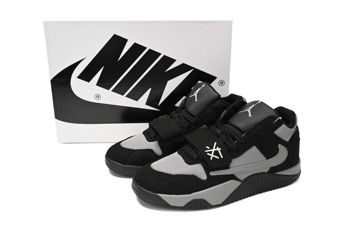  Travis Scott x Jordan Cut The Check Nice Kicks Black Charcoal FZ8117-481