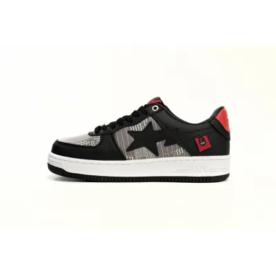 A Bathing Ape Bape Sta Low Black and Red Co Branding 7123-191-901 01