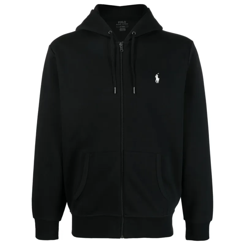 Polo Ralph Lauren Men's Double Knit Full-Zip Hoodie Sweatshirt Black