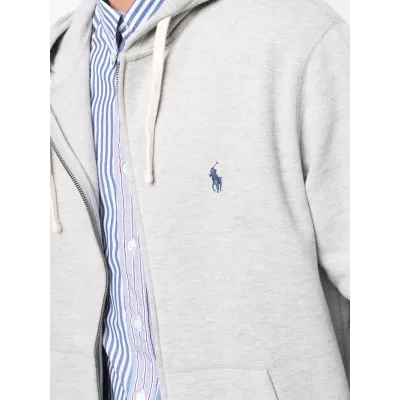 Polo Ralph Lauren Men's Double Knit Full-Zip Hoodie Sweatshirt Grey  02