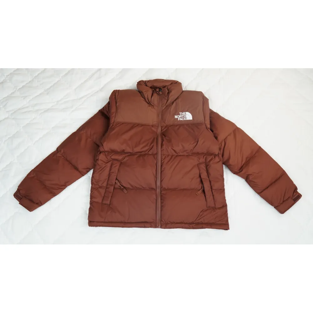 the north face 1996 splicing white and mocha brown