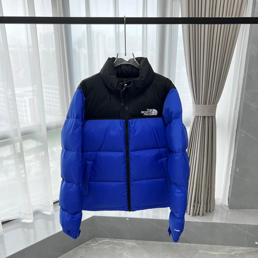 the north face 1996 splicing white and sapphire blue