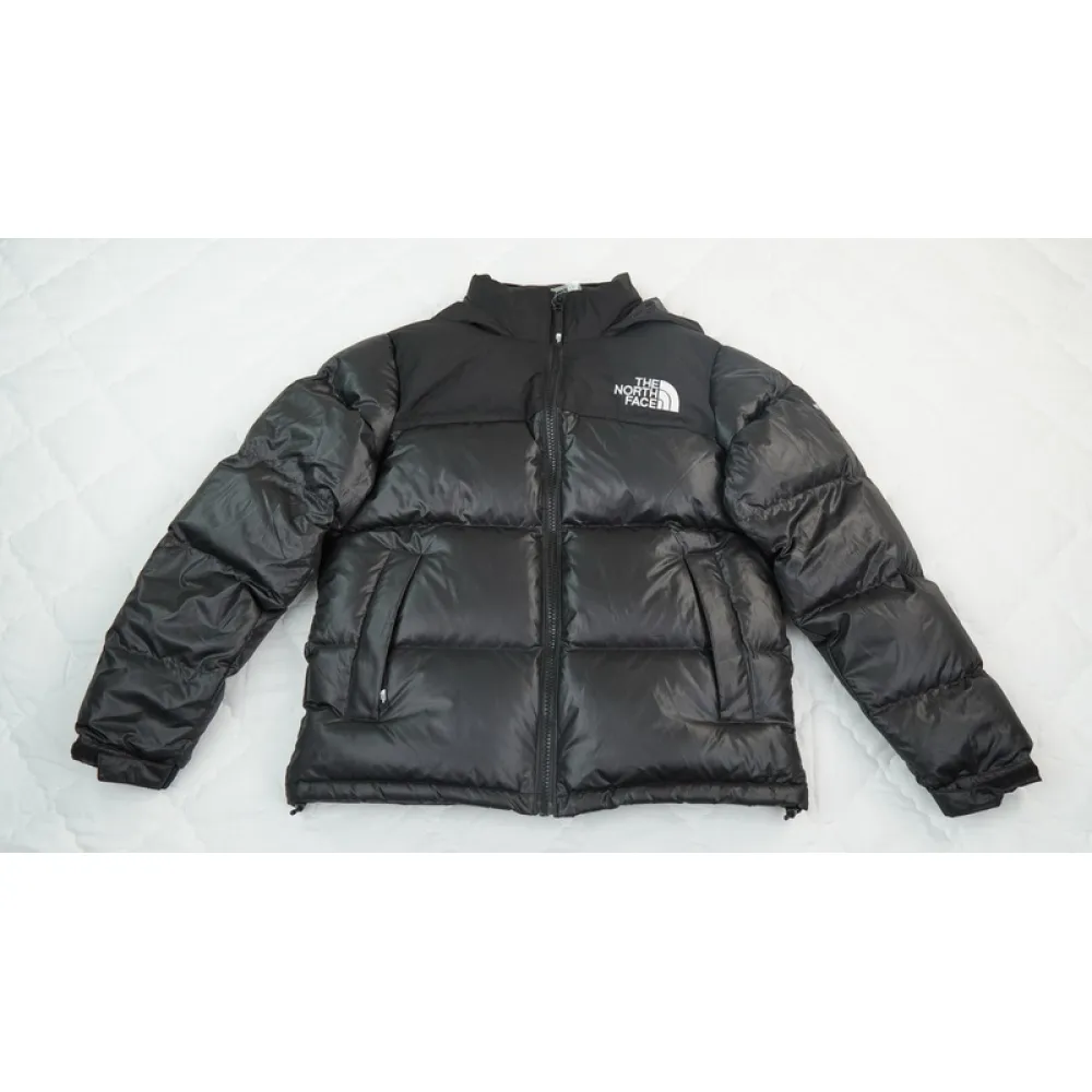 the north face splicing black down jacket