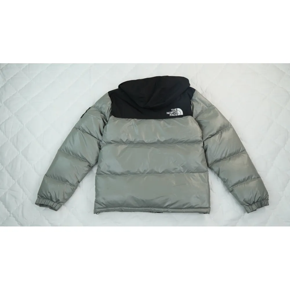 the n0*h F**e splicing white and grey down jacket