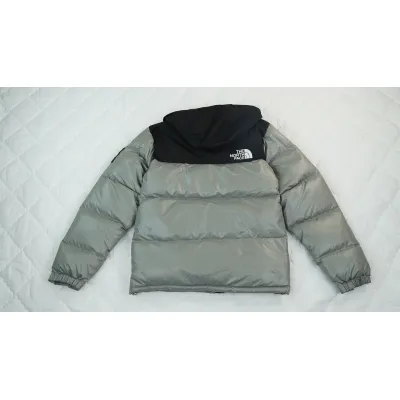 The North Face Splicing White And Grey Down Jacket 02
