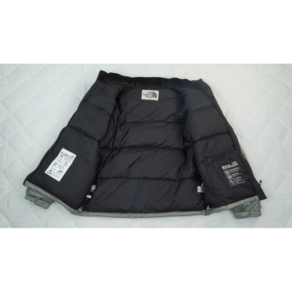 the n0*h F**e splicing white and grey down jacket