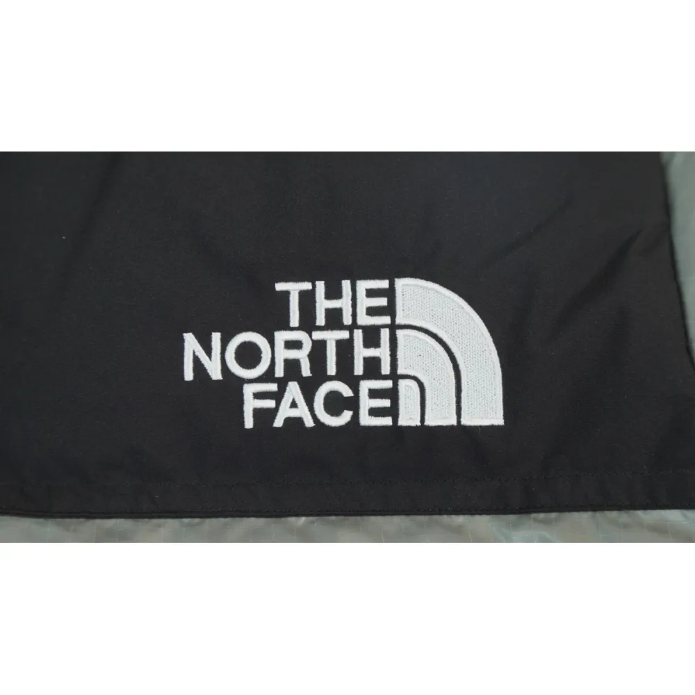 the n0*h F**e splicing white and grey down jacket